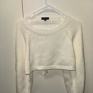Elegant Cream Crew Neck Sweater